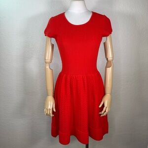 Cynthia Steffe Fit & Flare Ribbed Merino Wool Blend Knit Sweater Dress Small